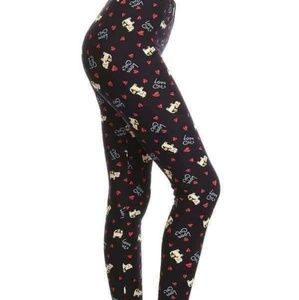 Plus "Love Cats" Print Leggings